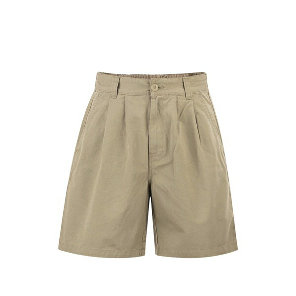 鉄道車両ハート型 メンズ 心地よいズボン下 ボトムス Marv pleated shorts Neutrals