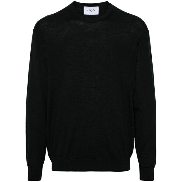 ディーフォーポイントゼロ メンズ 編み物\u0026プルオーバー アウター Wool sweater Black