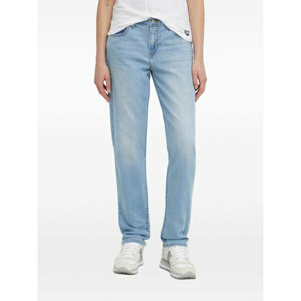 リーヴァイズジーンズ レディース ジーンズズボン下 ボトムス Logo-patch jeans Blue