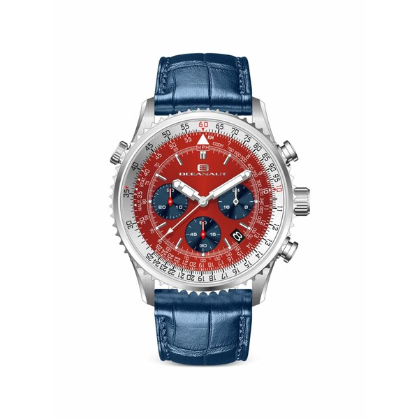 オーシャナット メンズ ウオッチ 付属品 Flight 46粍 watch Red