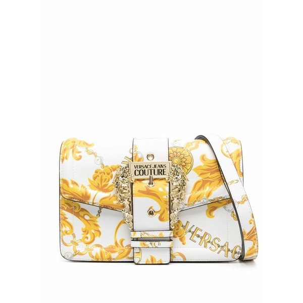 呼びりん探し回る レディース ショルダーバッグ 御徒面子 Baroque-print satchel bag White