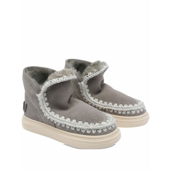 モウ レディース スニーカー シューズ Bold glitter logo sneakers Grey