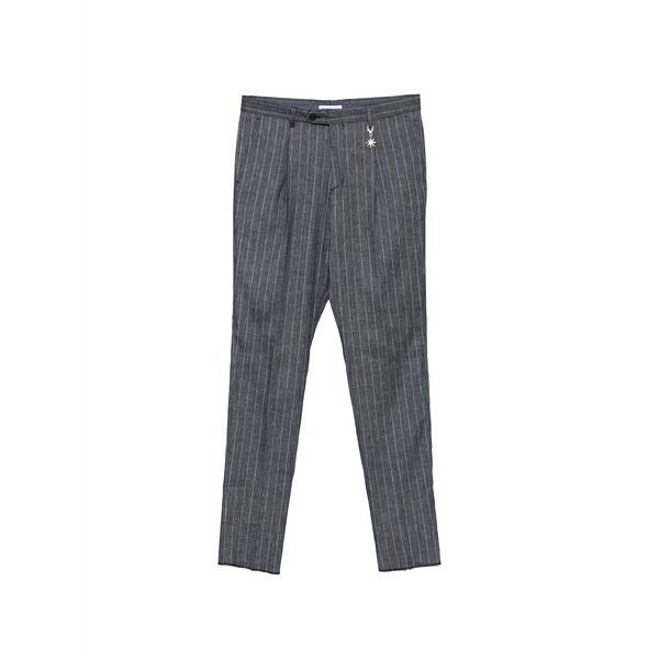 マニュエル リッツ メンズ 心地好いズボン下 ボトムス Pinstripe-pattern pleated trousers Blue