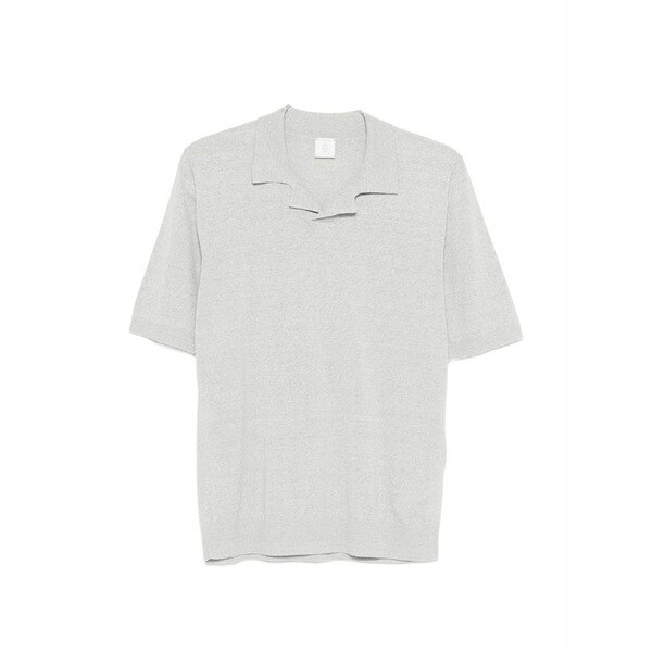 イレブンティ メンズ ティーシャツ トップス Spread-collar short-sleeved t-shirt Grey