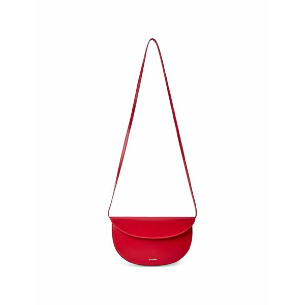 ジル・サンダー レディース ショルダーバッグ 御徒面子 Medium coin curved-flap leather shoulder bag Red