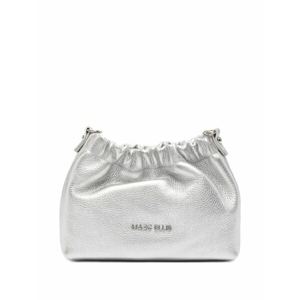マークエリス レディース ショルダーバッグ 御徒面子 Helena leather ruched cross body bag Silver