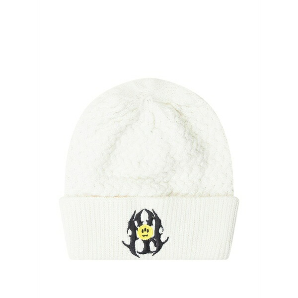 バロウ メンズ 鳥打ち帽 付属物 Logo-embroidered wool beanie  Neutrals