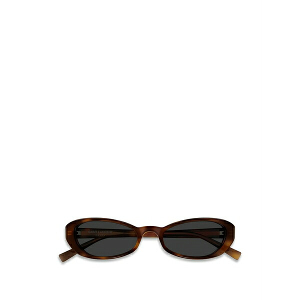 サンローラン アイウェア メンズ サングラス・アイウェア 付属物 Oval-frame sunglasses Brown