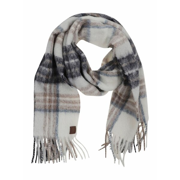 イレブンティ メンズ えり巻き・袈裟・えり巻き 付属物 Plaid fringed scarf White