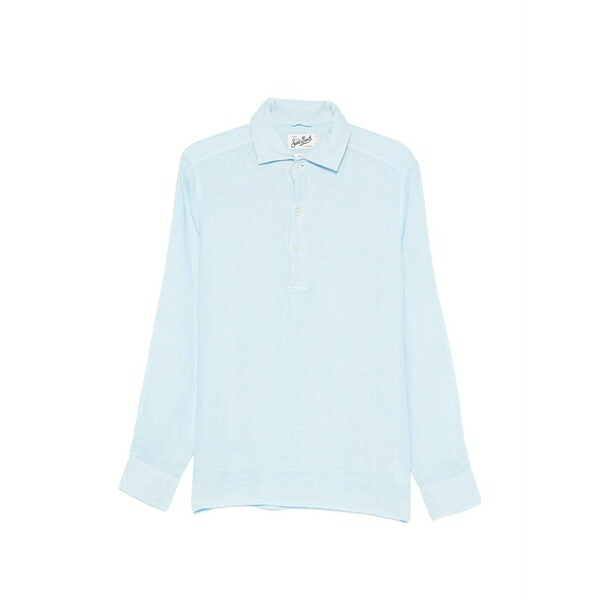 エムシーツーセイントバース メンズ スポーツシャツ トップス Raphael long-sleeve polo shirt Blue