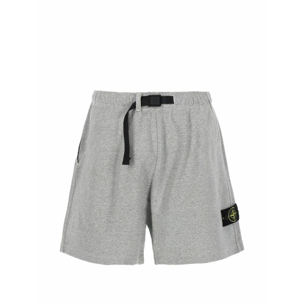 ストーンアイランド メンズ 心地好いズボン下 ボトムス Compass-patch buckled shorts Grey