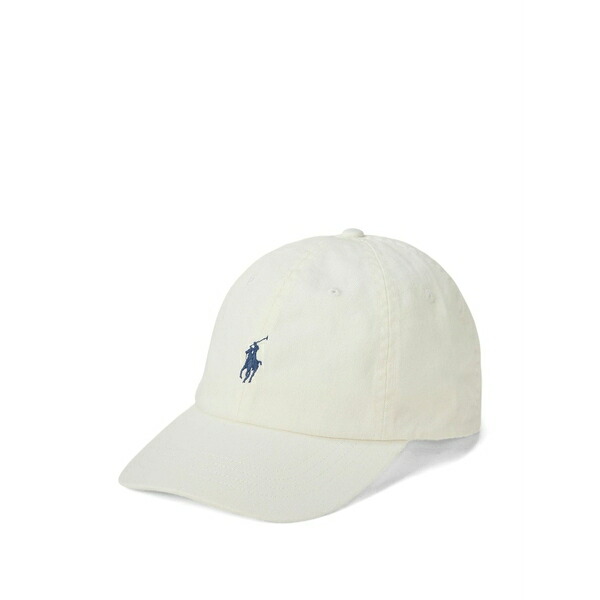 ラルフローレン レディース 鳥打ち帽 付属物 Polo pony-embroidered baseball cap White