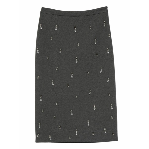 セミクチュール レディース スコート ボトムス Rhinestone-embellished skirt Grey