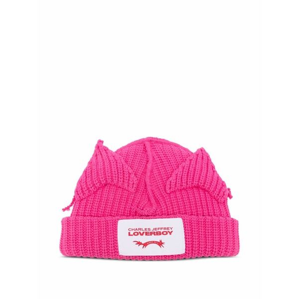 プリンスチャールズ島・ジェフリー メンズ かぶり笠 佩び物 Ears beanie Pink