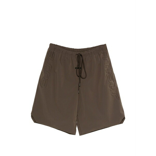 エフオージーエッセンシャルズ メンズ 心地好いズボン下 ボトムス Active trace embroidered shorts Brown