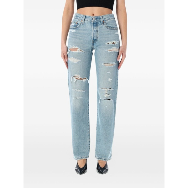 リーヴァイズジーンズ レディース ジーンズズボン下 ボトムス 501￠ \u002790s distressed jeans Blue