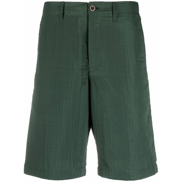 サカイ メンズ 心地よいズボン下 ボトムス Buckle-detail four-pocket bermuda shorts Green