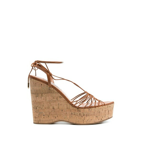 アクアズーラ レディース サンダル シューズ Ritmo lace-up platform sandals Brown