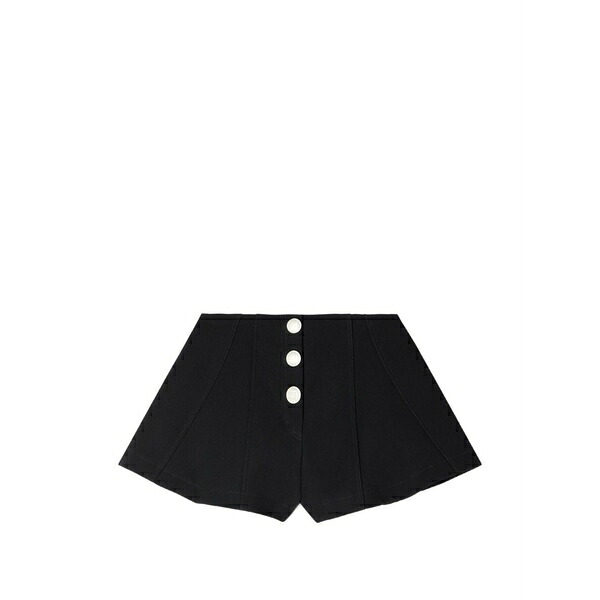 真砂ロ レディース 心地好いズボン下 ボトムス Press-stud-fastening shorts Black