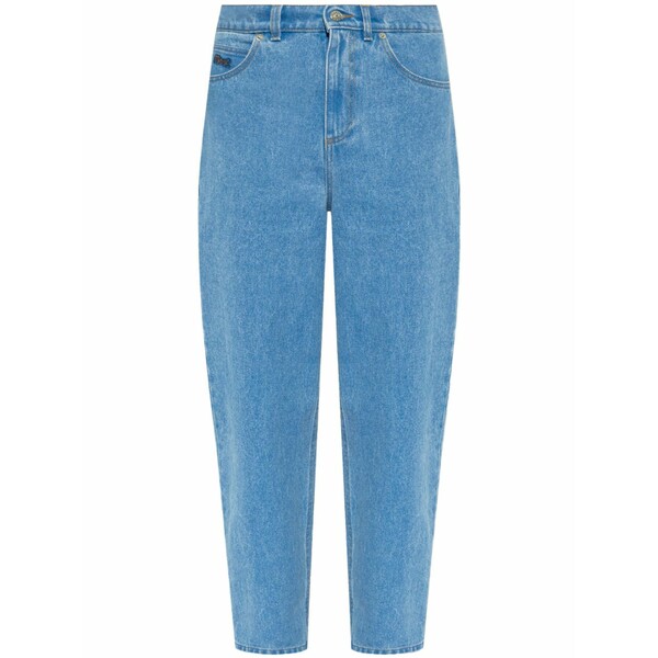 マルニ レディース デニムパンツ ボトムス Mid-rise tapered-leg jeans Blue|asty