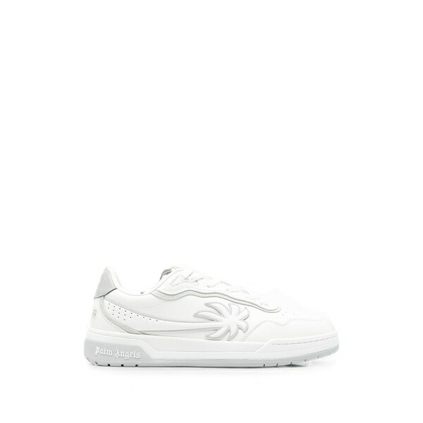 パーム・エンジェルス メンズ スニーカー シューズ Lace-up leather sneakers White