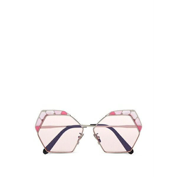 フィリップ飾り気のない レディース 黒眼鏡＆アイウェア 付属物 Vlinder geometric-frame sunglasses Silver
