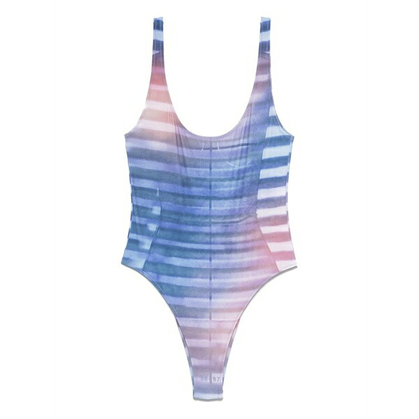 ジャン極点 ゴルチエ レディース 衣裳 トップス Air striped swimsuit Blue
