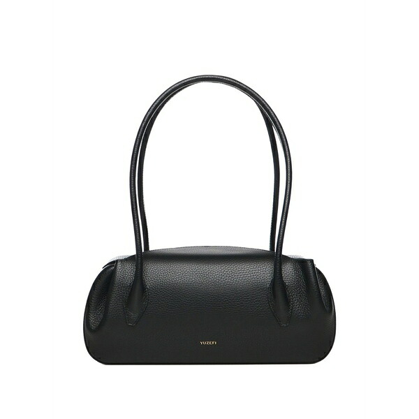 ユゼフィ レディース ショルダーバッグ 御徒面子 Mini oyster leather shoulder bag Black