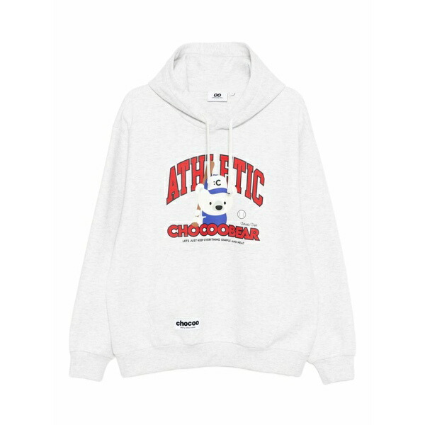 黒茶 メンズ パーカー・スウェットシャツ アウター Chocoo bear hoodie Grey