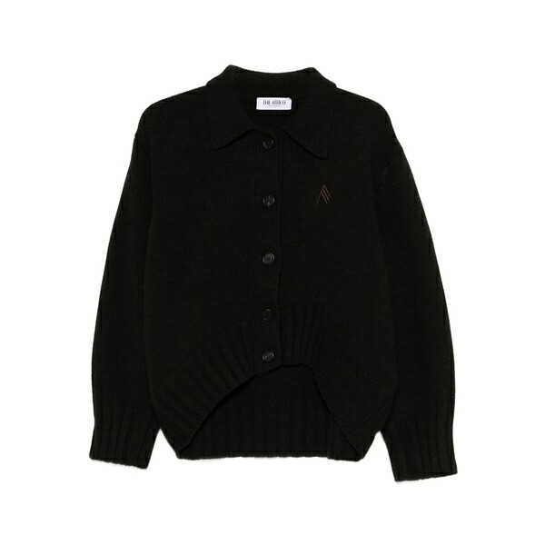 ジ アティコ レディース ジレー アウター Collared embroidered cardigan Black