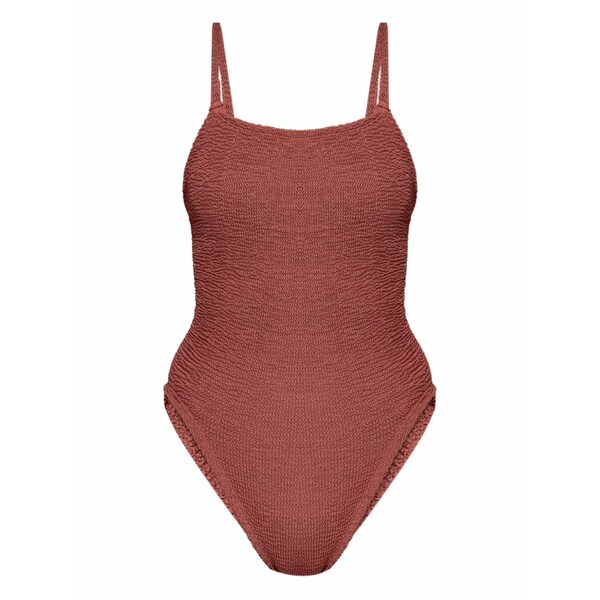 フンザ・ジー レディース 衣装 トップス Metallic crinkle swimsuit Red