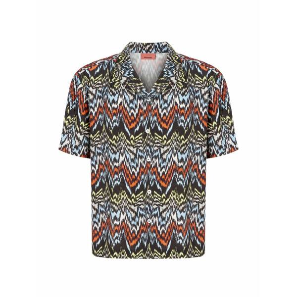 ミッソーニ メンズ ティーシャツ トップス Patterned short-sleeve shirt Black