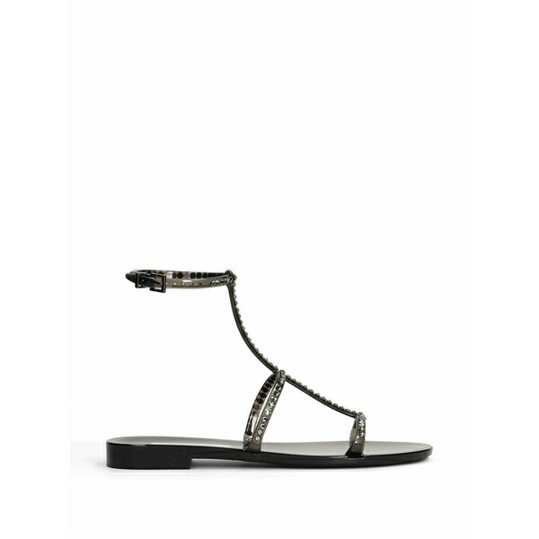 メンギ― レディース サンダル シューズ James crystal-embellished t-赤ちょうちん sandals Black