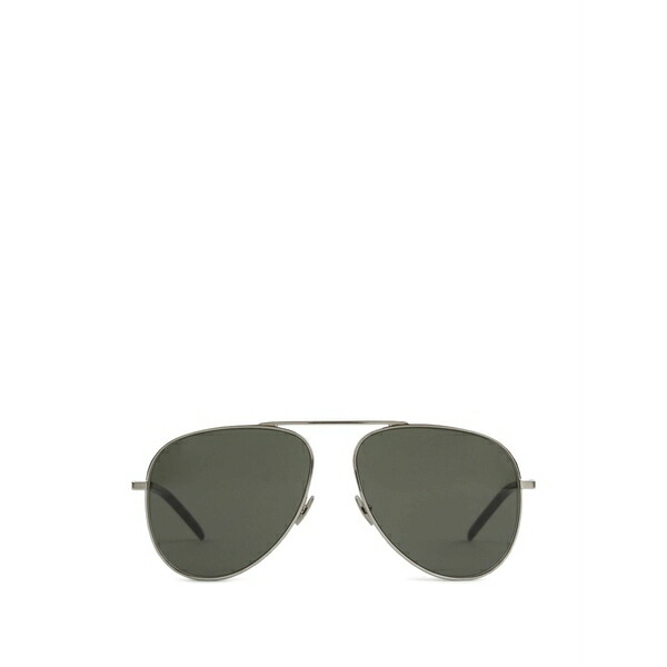 サンローラン アイウェア レディース 黒眼鏡＆アイウェア 添え物 Pilot-frame sunglasses Silver