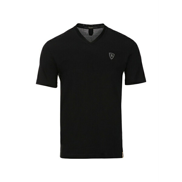 ビリオネア メンズ プルオーバー トップス Dionysos logo-patch v-neck t-shirt Black