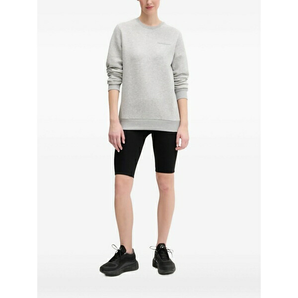 まっ盛り演技 レディース 編み物\u0026プルオーバー アウター Embroidered-logo sweatshirt Grey