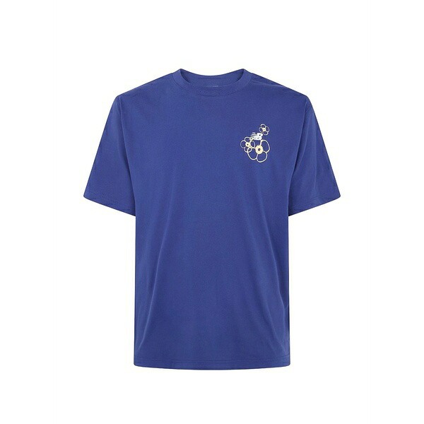 ニュー平衡にする メンズ ティーシャツ トップス La city run floral-print t-shirt Blue