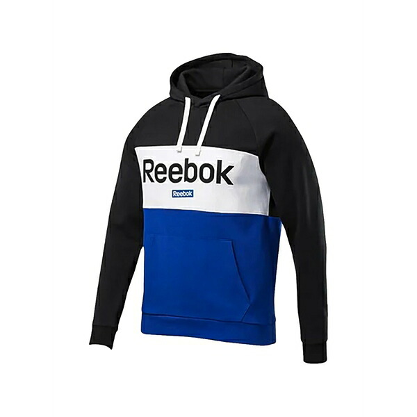 リーボック メンズ パーカー・スウェットシャツ アウター Training essentials big logo hoodie Black