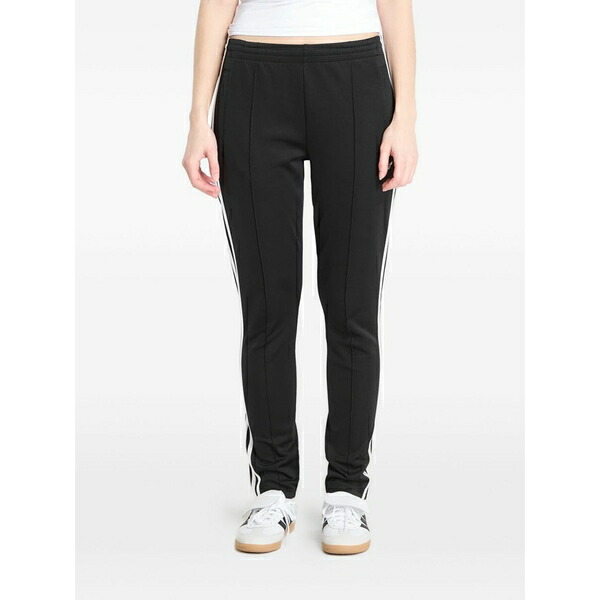 アディダス レディース 心地よいズボン下 ボトムス Logo-detail track pants Black
