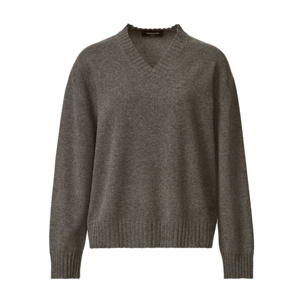 ファビアナ フィリッピ レディース 編み物\u0026スウェーター アウター V-neck ribbed-trim jumper Grey