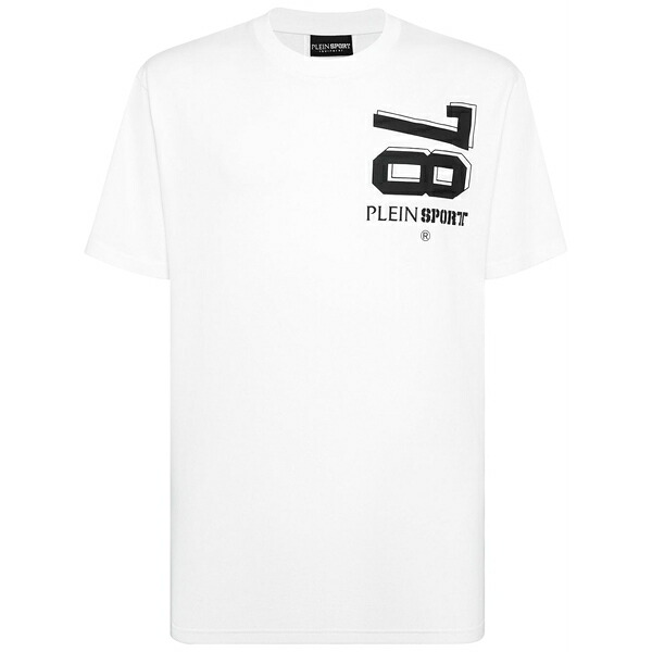飾り気のない運動競技 メンズ ティーシャツ トップス Logo-print crew-neck t-shirt  White