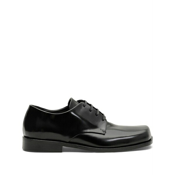 意中の女 メンズ 御召しものシューズ シューズ Square-toe derby shoes Black