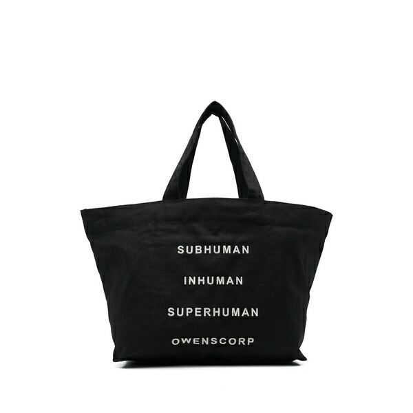 リックオウエンス メンズ トートバッグ 御徒面子 Beach tote bag  Black