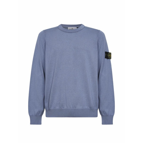 ストーンアイランド メンズ 編み物\u0026プルオーバー アウター Ogo-patch crew-neck sweatshirt Blue