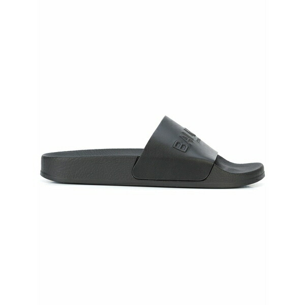バルマン レディース サンダル シューズ Embossed logo slides Black