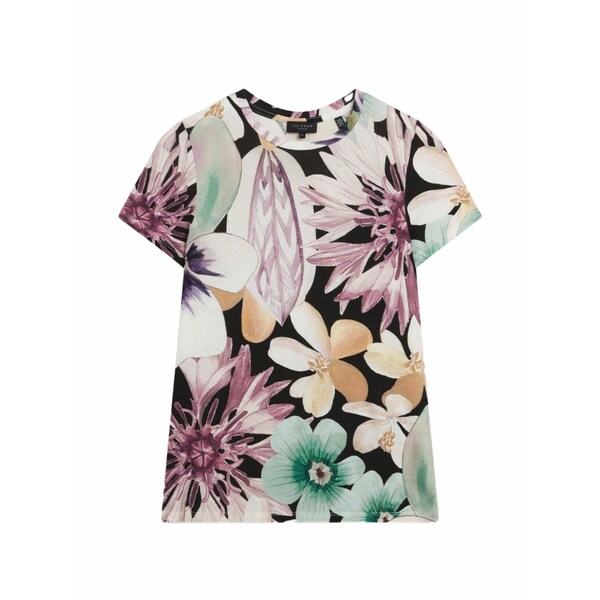 テッドベーカー レディース プルオーバー トップス Saalma floral-print t-shirt Black