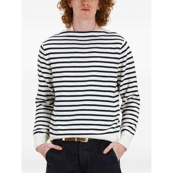 フォルテラ メンズ 編み物\u0026スウェーター アウター Noah 1 striped-pattern sweater Neutrals