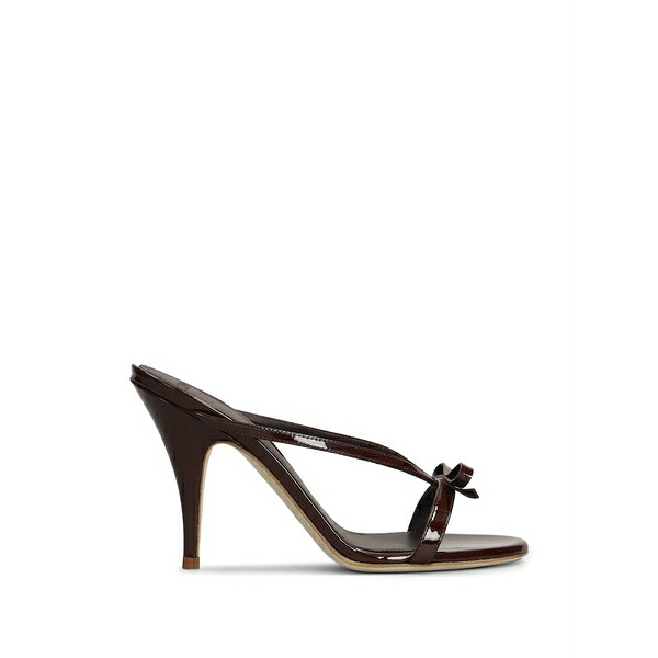 トロワジュイン レディース サンダル シューズ Natalia bow-detail patent-finish sandals Red