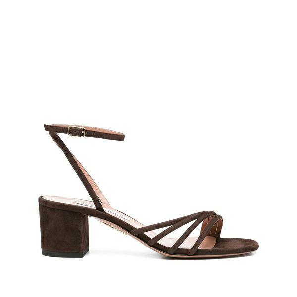 アクアズーラ レディース サンダル シューズ 50粍 latour ankle-strap leather sandals Brown