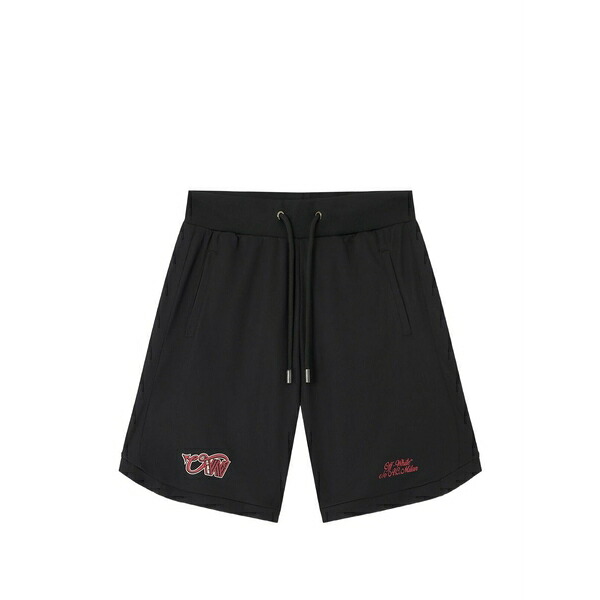 象牙色 メンズ 心地よいズボン下 ボトムス X ac milan logo-print shorts Black